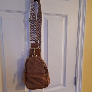 Arthropology Crossbody Bag with Patterned Strap